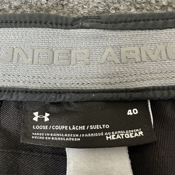 Under Armour Golf Shorts Mens 40 (38x10) Blue Heatgear Chino Mid Rise‎ Adult - Picture 2 of 10